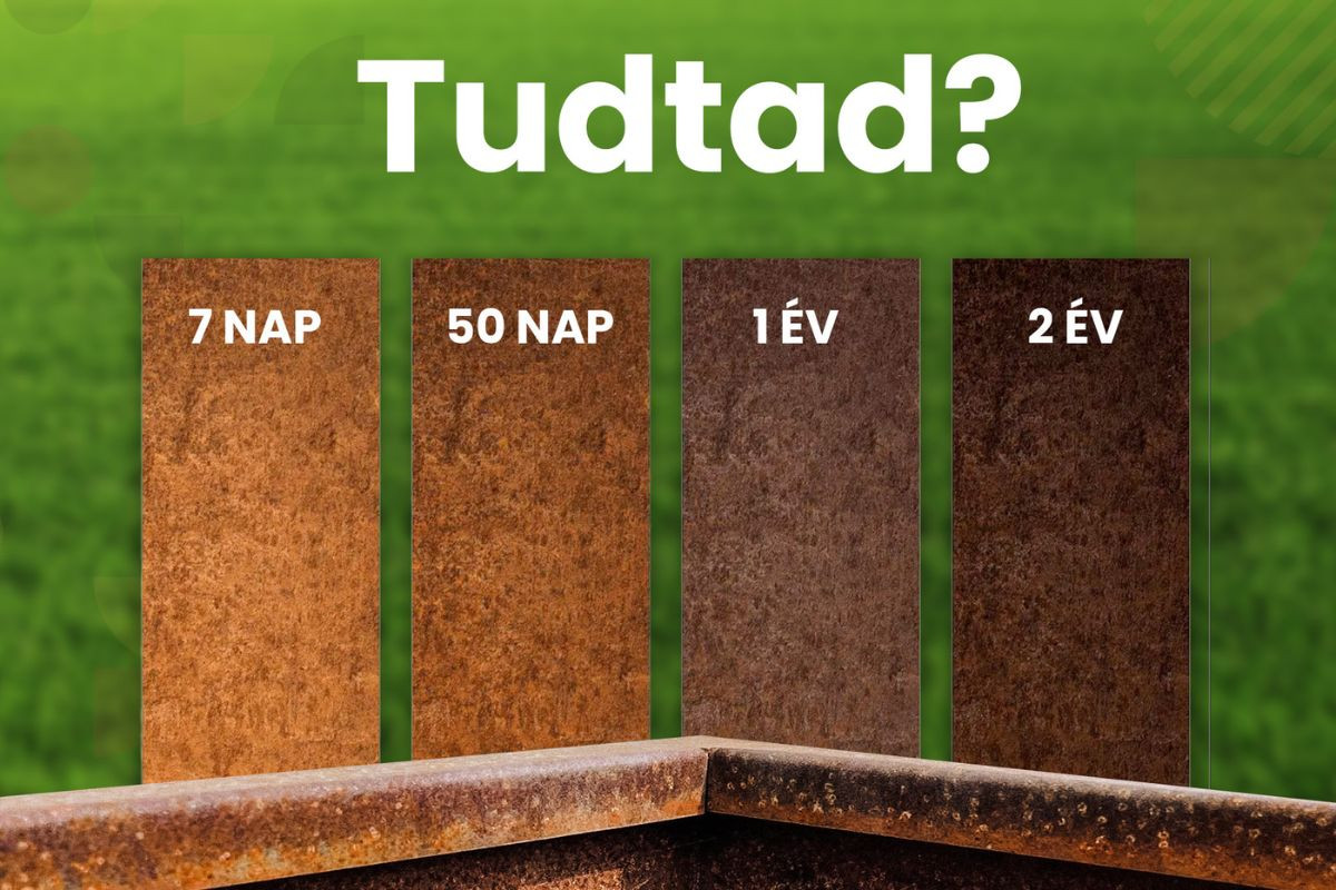 Corten acél színei