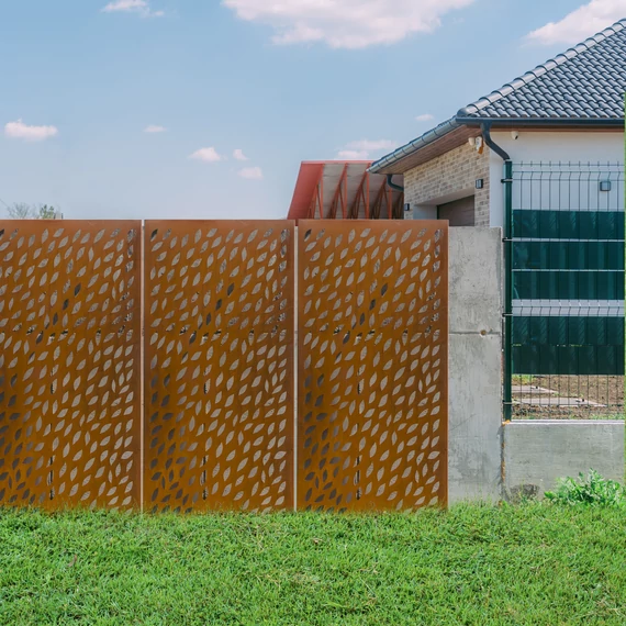 Corten acél fali panel, térelválasztó