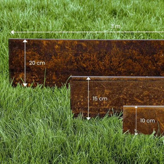 Corten acél Flexibilis ágyásszegély