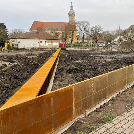 Corten acél támfal