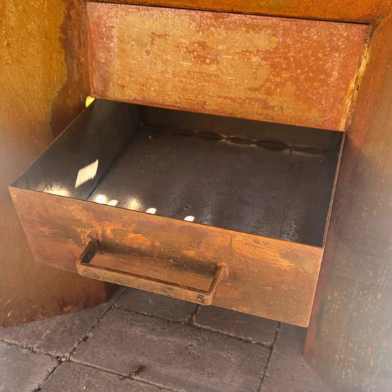 Corten acél tűzrakó, sütögető
