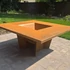 Kép 1/4 - Corten acél sütögető, tűzrakó