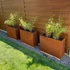 Kép 3/4 - Corten acél téglatest alakú virágláda
